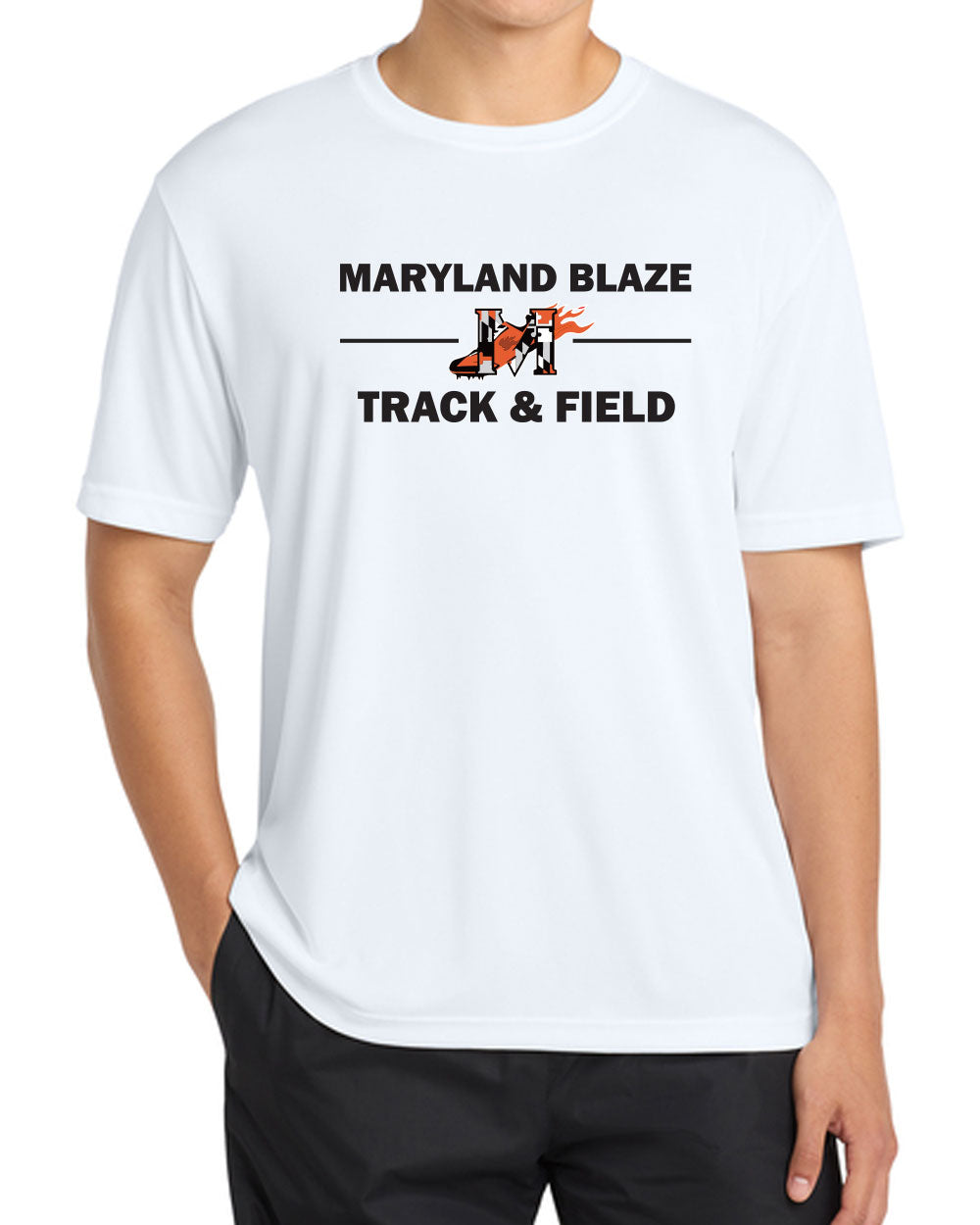 MD Blaze White Performance Tee