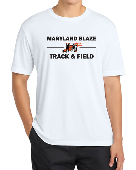 MD Blaze White Performance Tee